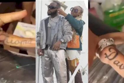 Davido and Chioma tattoo each other's name on ring finger (Video)