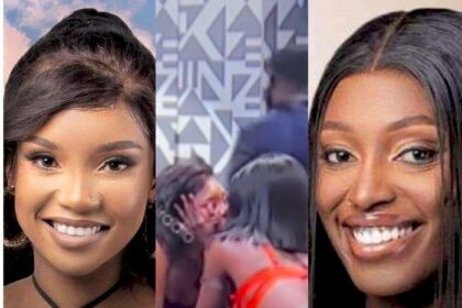 BBTitans: Two female housemates, Nana, Nelisa caught kissing (Video)