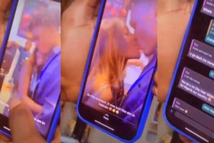 Shock as lady accepts to hook up with another man shortly after getting engaged to boyfriend (video)