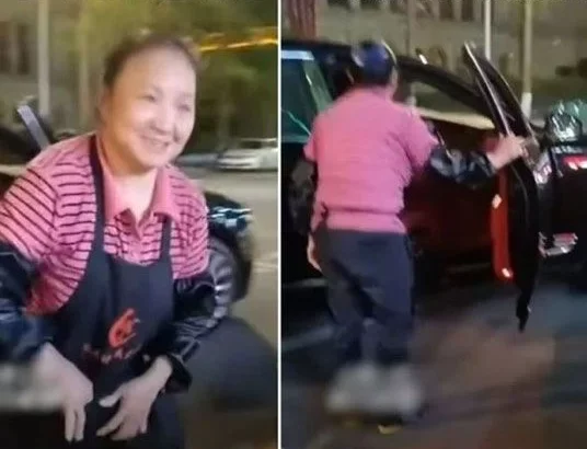 Dishwashing lady goes viral after arriving in Bentley at her restaurant job (video)