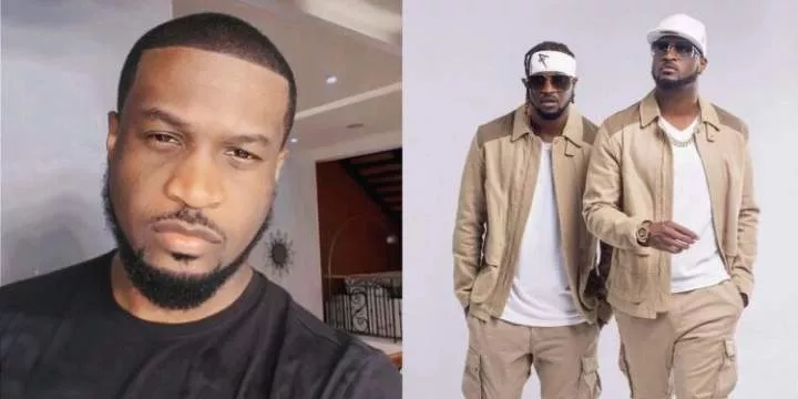 Peter Okoye reacts