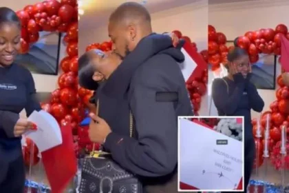 BBNaija star, Sheggz pulls massive birthday surprise on his lover, Bella, as she turns 26 (video)