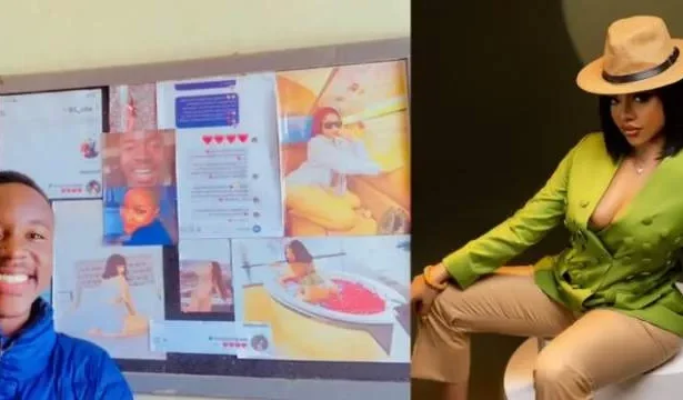 Obsessed fan sets up a collage of BBNaija star, Nengi