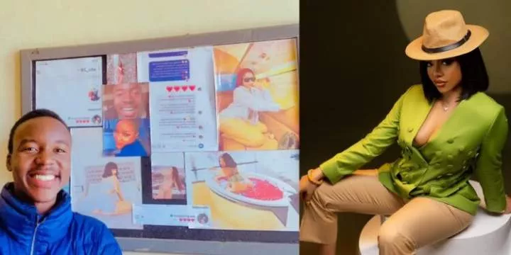 Obsessed fan sets up a collage of BBNaija star, Nengi