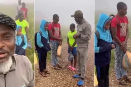 Children who trek from Cameroon to Nigeria to acquire knowledge, evoke heartfelt reactions (Video)