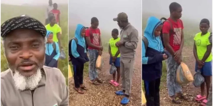 Children who trek from Cameroon to Nigeria to acquire knowledge, evoke heartfelt reactions (Video)