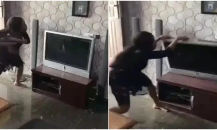 Nigerian lady destroys boyfriend