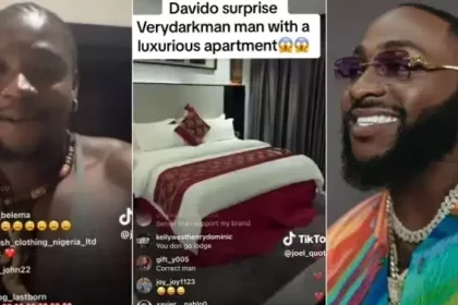 Davido surprises VeryDarkMan with luxurious apartment in Lagos