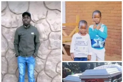 Two children hacked to death by their father laid to rest in South Africa