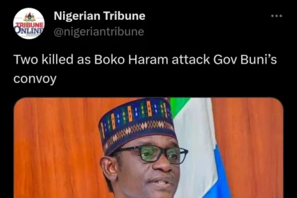 Today's Headlines: 2 killed as Boko Haram attack Gov Buni's convoy; W'Cup qualifier: Eagles target first win