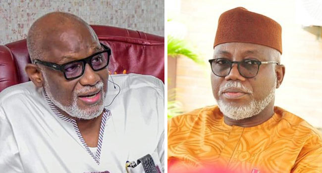 Rotimi Akeredolu and Lucky Aiyedatiwa