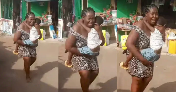 Emotional moment mother finds little daughter who