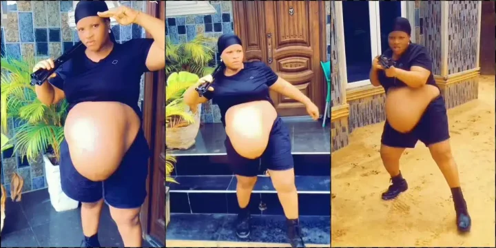 Expectant mother causes a buzz as she flaunts pregnancy