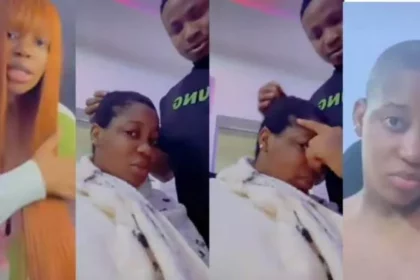 "He said he is a professional barber" - Wife laments as she shows off low-cut her husband did for her