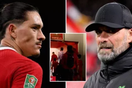 Jurgen Klopp has banned 10 Liverpool stars including Darwin Nunez from touching famous 'This Is Anfield' sign