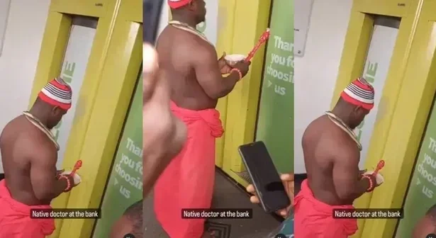 A powerful native doctor raids a bank with Juju to help customers obtain entrance (WATCH)