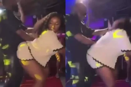 Chioma grinds against Davido as she twerks for him during her birthday celebration (video)