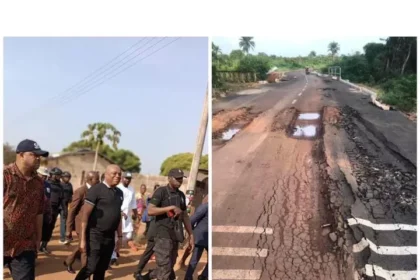 Road attracted by Senator Orji Uzor Kalu gets washed off by rain few months after it was commissioned