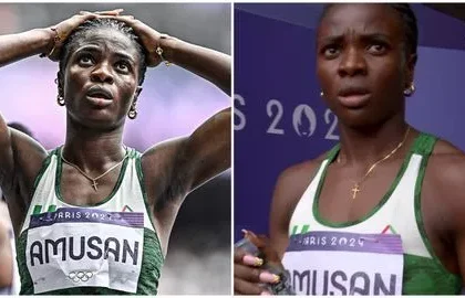 BREAKING: Heartbreak for Nigeria as Tobi Amusan crashes out of Paris 2024 Olympics