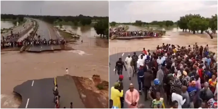 Dramatic moment flood cuts off Kano-Maiduguri Highway