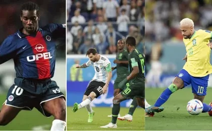 Jay-Jay Okocha snubs Messi, Ronaldo, Neymar as he picks the player who dribbles better than him (Video)