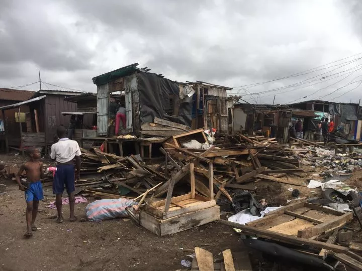 Over 3000 Lagos Residents in Distress, Rendered Homeless as Gov't Officials, Policemen Demolish, Set Fire to Buildings (Photos)