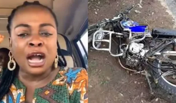 Woman weeps as baby loses both legs in tragic motorcycle accident