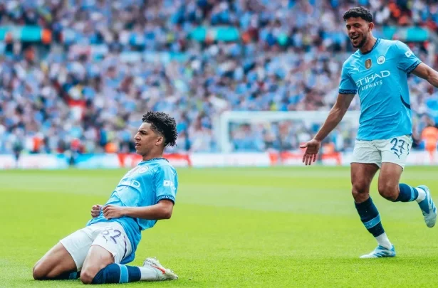 Manchester City are through to a third successive FA Cup final after a 2-0 victory over Nottingham Forest at Wembley.