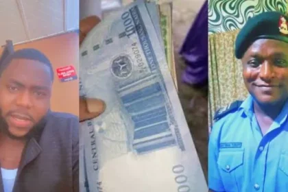 Man applauds police officer who gave ₦20k and helped fix car on Lagos-Ibadan expressway