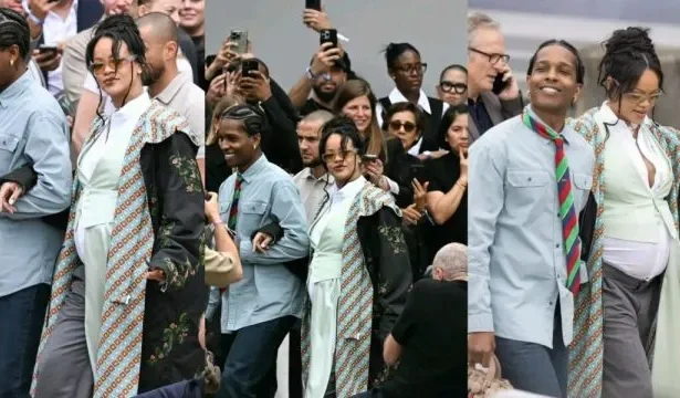 Rihanna, ASAP Rocky stir buzz with their appearance at Paris Fashion Week