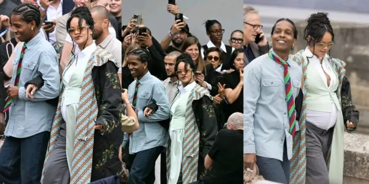 Rihanna, ASAP Rocky stir buzz with their appearance at Paris Fashion Week