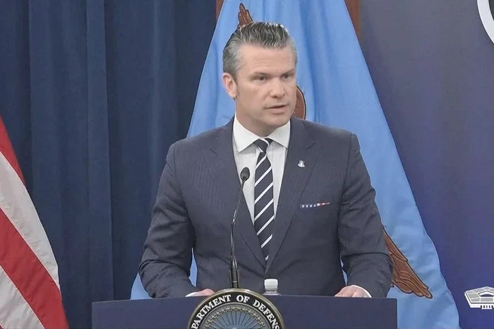 US strikes against Iran not aimed at regime change, Pentagon chief says