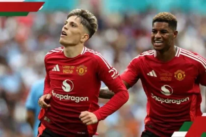 Alejandro Garnacho (L) and Marcus Rashford (R) struggled last season. Photo by David Rogers. Source: Getty Images