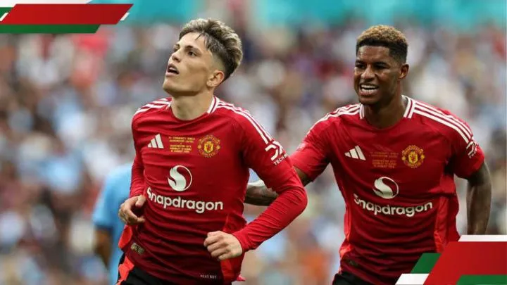 Alejandro Garnacho (L) and Marcus Rashford (R) struggled last season. Photo by David Rogers. Source: Getty Images