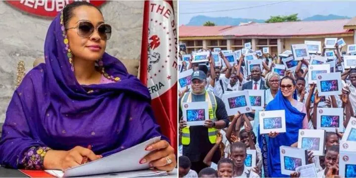 Senator Natasha donates 700 computers to Kogi school