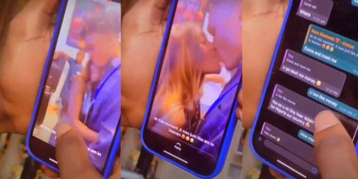 Shock as lady accepts to hook up with another man shortly after getting engaged to boyfriend (video)