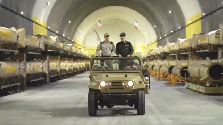 Iran showed off its latest underground missile city.