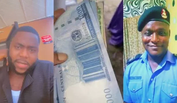 Man applauds police officer who gave ₦20k and helped fix car on Lagos-Ibadan expressway